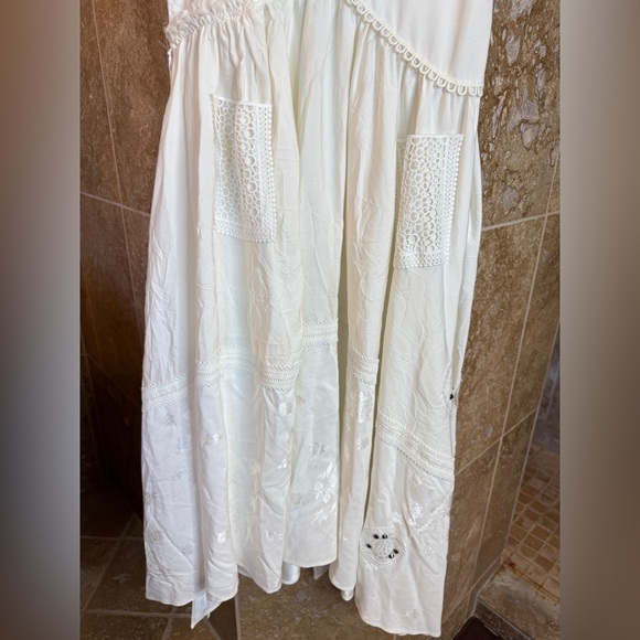 NEW ZARA ATELIER OYSTER WHITE STUDDED BEADED DRESS LIMITED EDITION XS - Picture 8 of 15